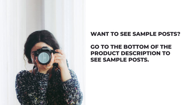 August Social Media Content for Photographers *Copy-Paste-Post*  Already done for you!