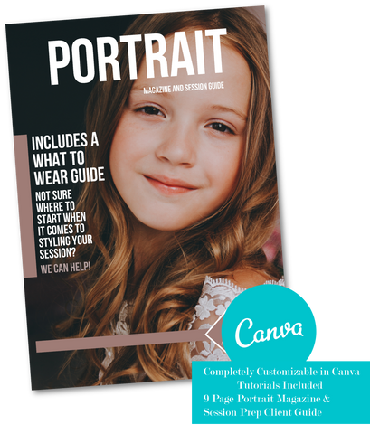 Family Client Guide for Canva |  Magazine Welcome Packet Template | Portrait Photography Template, Version 2