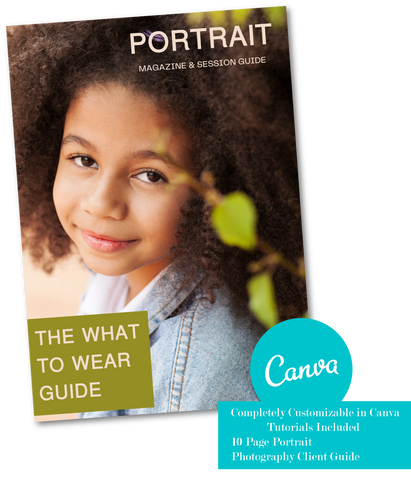 Portrait Photography Marketing Magazine Template for CANVA, Family Photography Client Guide, Welcome Packet, Portrait Photographer 1st Edition