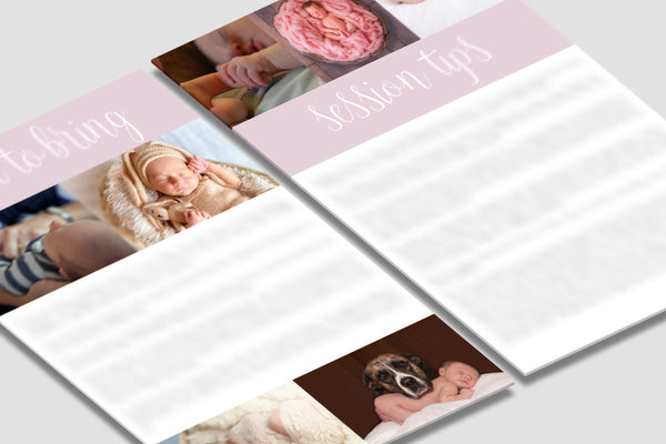 Newborn Photography Client Guide & Session Planning Guide | Template