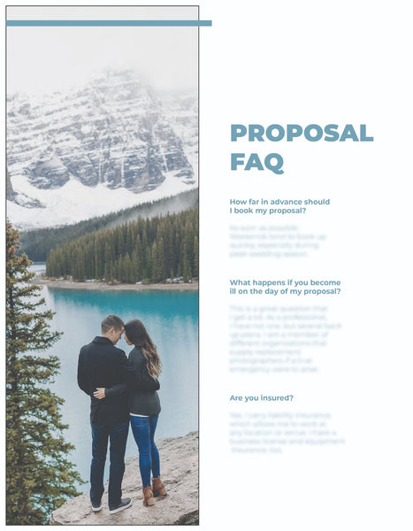 Wedding Proposal Client Guide | Welcome Packet Template