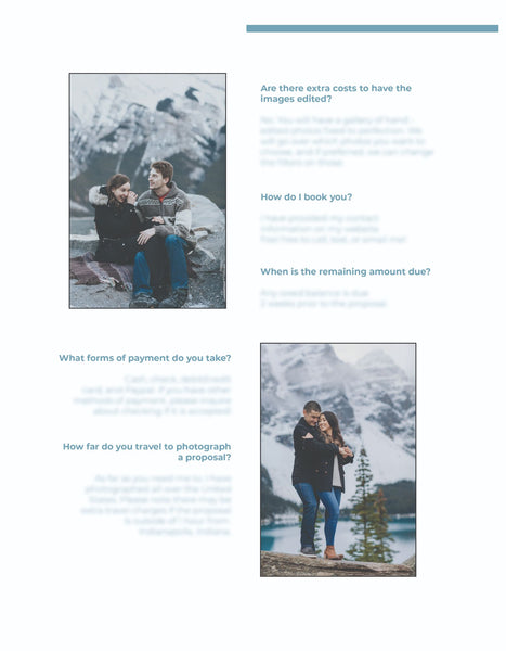 Wedding Proposal Client Guide | Welcome Packet Template