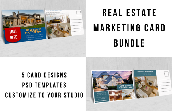 Real Estate Photography Marketing Card Bundle | PSD Templates