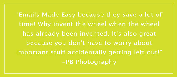 Photographer Emails Made Easy!
