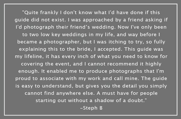 Photography Basics: Wedding Day Workflow