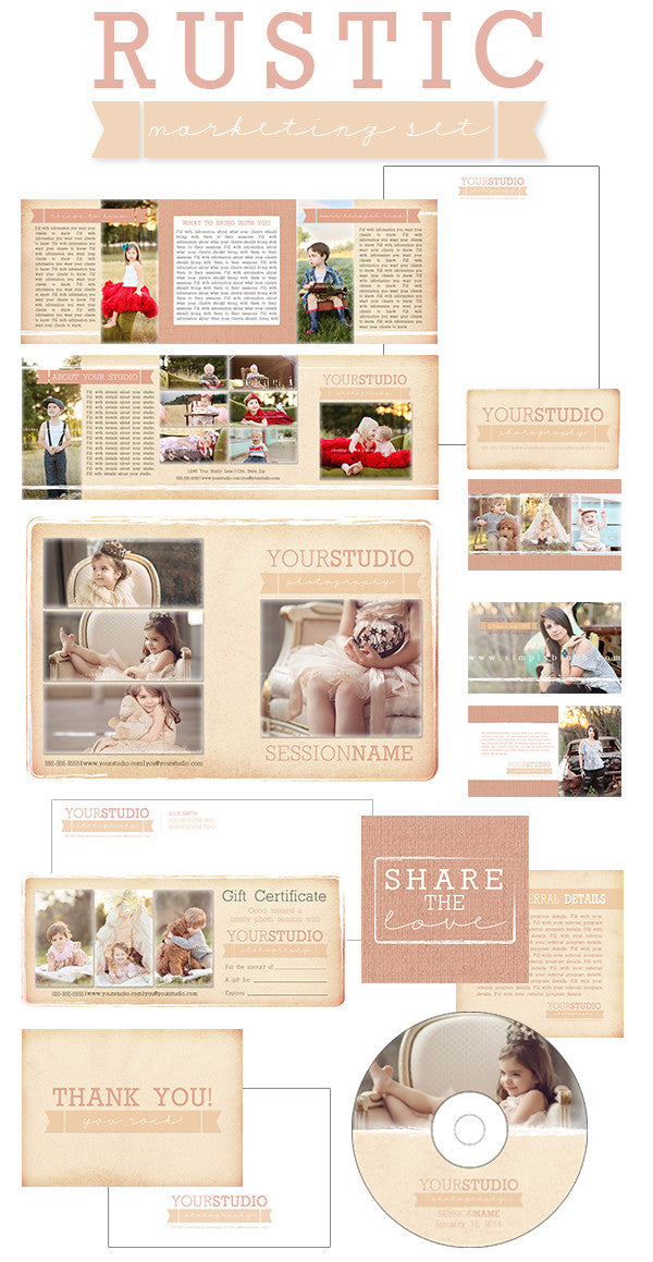 Rustic Marketing and Office Forms Bundle - BP4U Photographer Resources