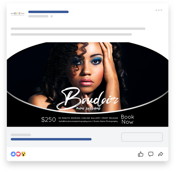 24 Piece Boudoir Photography Mini Session Marketing Template Bundle for Photographers |  Facebook & Instagram Templates