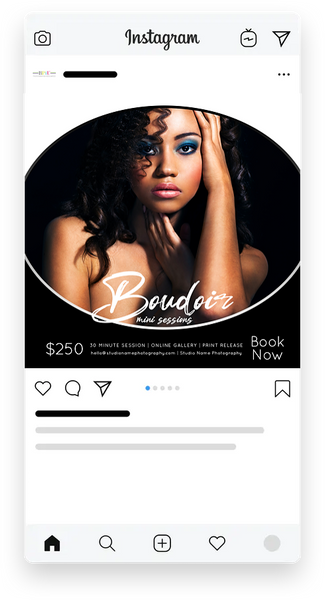 24 Piece Boudoir Photography Mini Session Marketing Template Bundle for Photographers |  Facebook & Instagram Templates