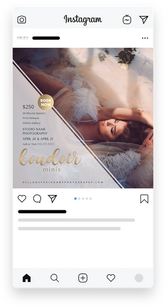 24 Piece Boudoir Photography Mini Session Marketing Template Bundle for Photographers |  Facebook & Instagram Templates