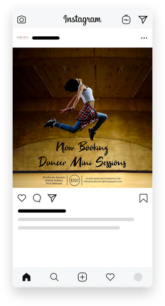 Ballet and Dancer Sessions Marketing Templates for Photographers | Ballet Photography Mini Session Templates | PSD Templates