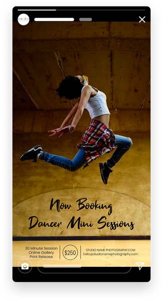 Ballet and Dancer Sessions Marketing Templates for Photographers | Ballet Photography Mini Session Templates | PSD Templates