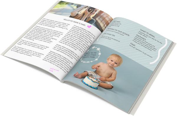 Cake Smash Client Guide and Planning Guide for Canva, Magazine Template