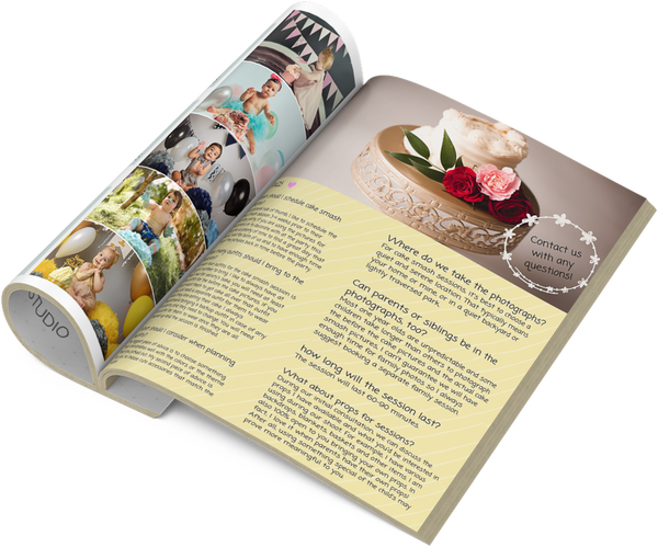 Cake Smash Client Guide and Planning Guide for Canva, Magazine Template