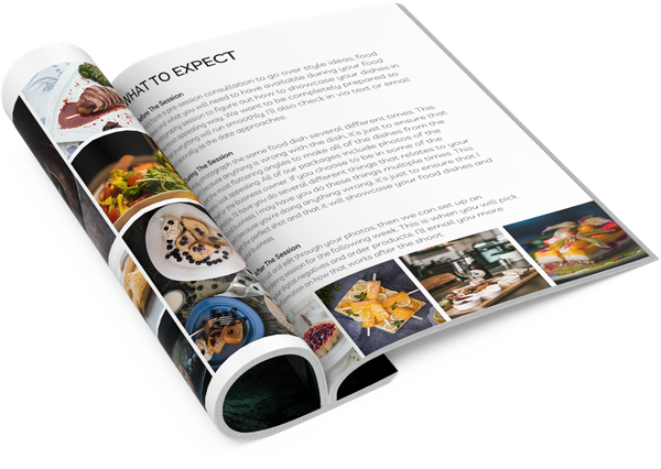 Food Photography & Restaurant Client Guide for Canva | Welcome Packet Template, Magazine Template