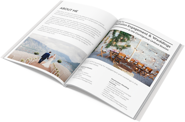 Destination Wedding  & Engagement Photography Client Guide for Canva, Welcome Packet, Magazine Template for Canva