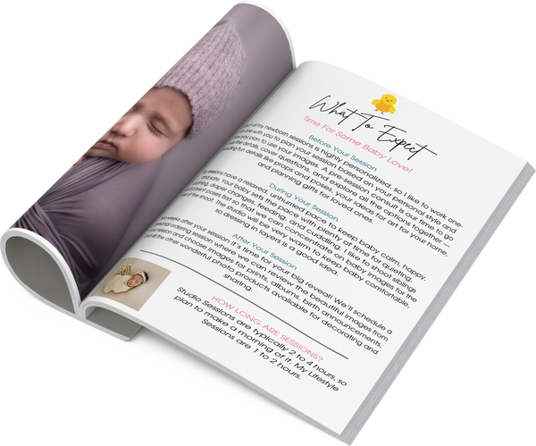 Newborn Photography Marketing Magazine Template for CANVA, Welcome Packet Template, Client Guide for Newborn Photographers