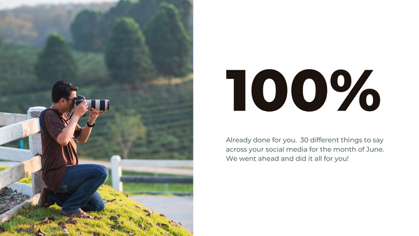 *NEW IN 2022* June Social Media Content for Photographers *Copy-Paste-Post*  Photography Captions