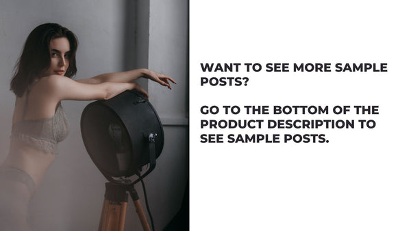 *BRAND NEW* Boudoir Photography Monthly Social Media Content *Copy-Paste-Post* - 365 Posts Already done for you!