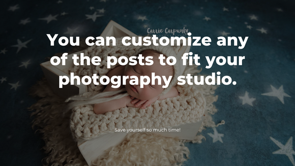 Newborn & Maternity Photography Social Media Content *Copy-Paste-Post* - 365 Posts Already done for you!