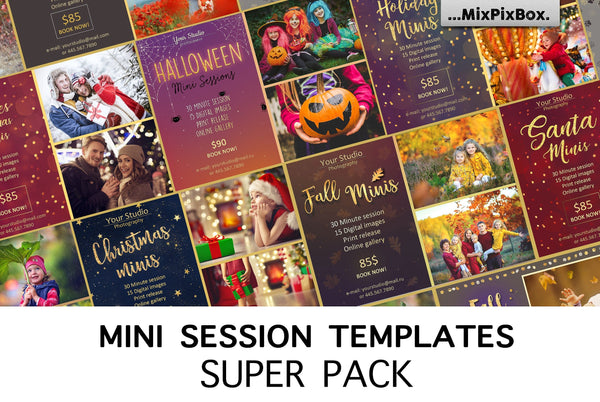 Mini Session Template Super Pack