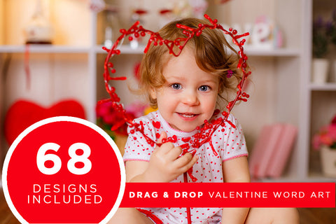 Drag and Drop Valentine Word Art