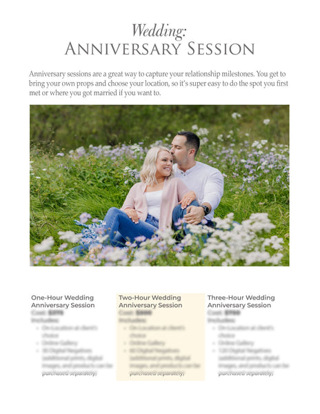 66 Prewritten Photographer Pricing Template Pages