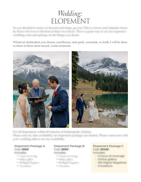 66 Prewritten Photographer Pricing Template Pages