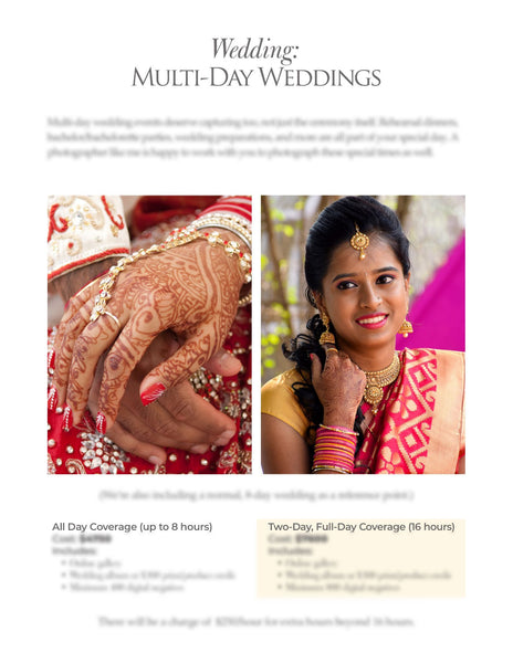 The Complete Wedding Photography Product Collection