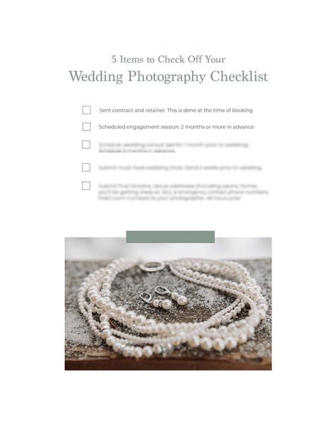 Wedding Photography Lead Magnet Template | Client Prep Guide | PSD Templates