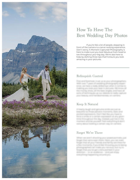 Wedding Photography Lead Magnet Template | Client Prep Guide | PSD Templates