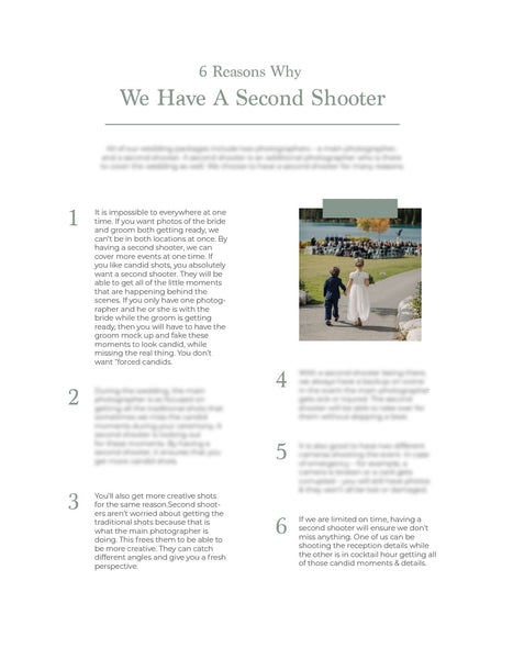 Wedding Photography Lead Magnet Template | Client Prep Guide | PSD Templates