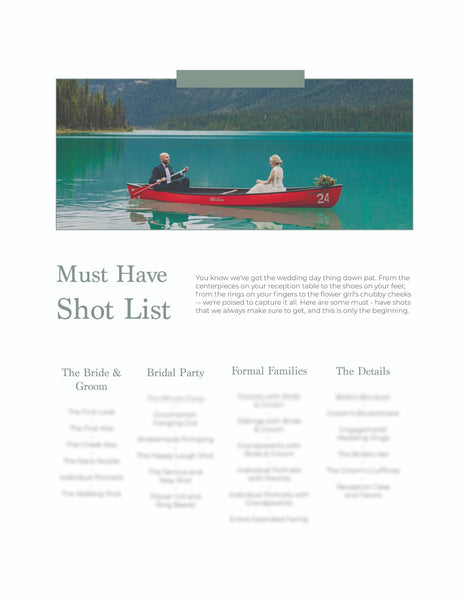 Wedding Photography Lead Magnet Template | Client Prep Guide | PSD Templates