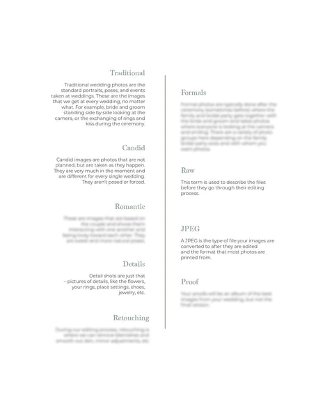 Wedding Photography Lead Magnet Template | Client Prep Guide | PSD Templates