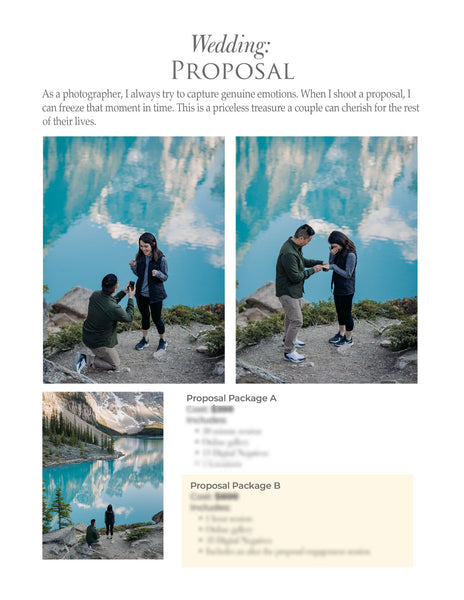 66 Prewritten Photographer Pricing Template Pages