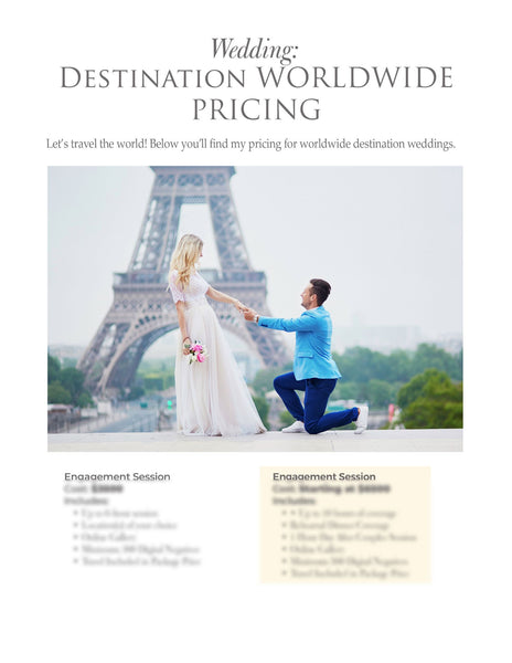 66 Prewritten Photographer Pricing Template Pages