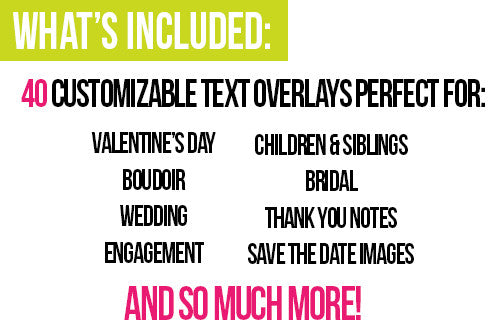 Valentine Text Overlays